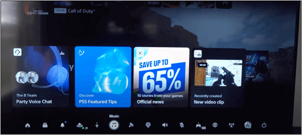 PS5 中的音樂選項