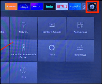 Abra as configurações
