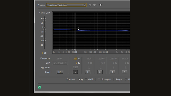  Ajustes del efecto Ecualizador paramétrico