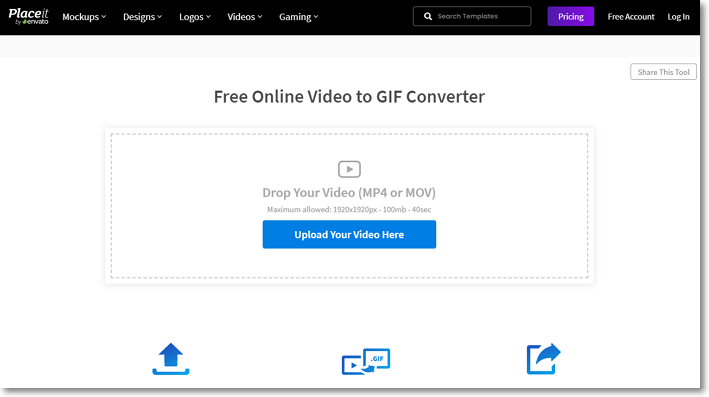 How to Convert  Video to GIF Image using Online Tool 