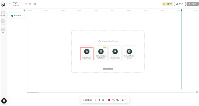 podcastle subir archivo