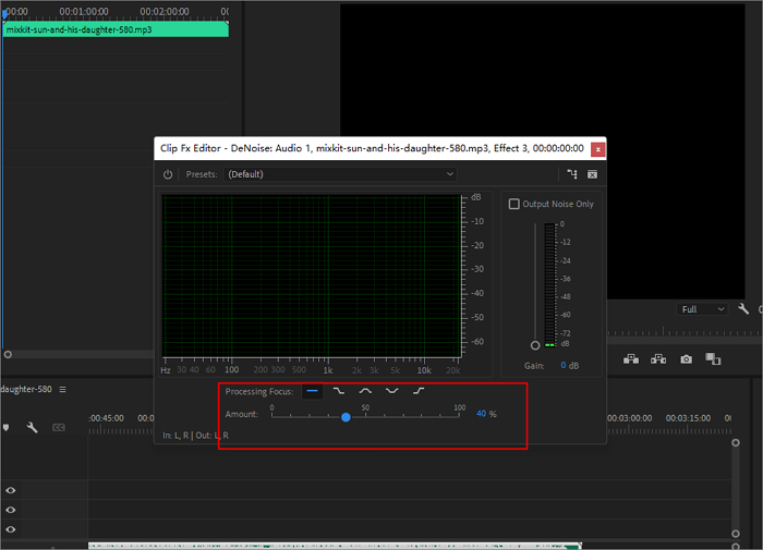 premiere pro ajustar importe