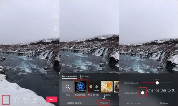 rimuovere la musica dal video di tiktok