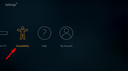 Selecione Acessibilidade