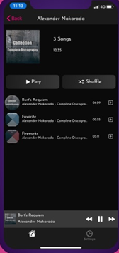 selecione o tempo do arquivo de áudio