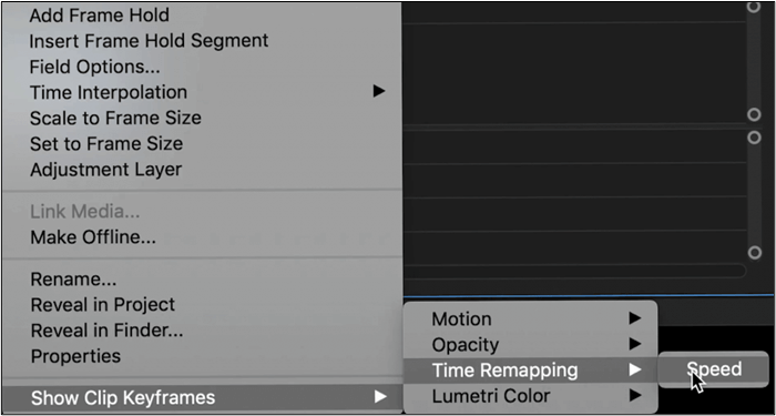 opção de velocidade no tempo-remapeamento-premiere-pro.png