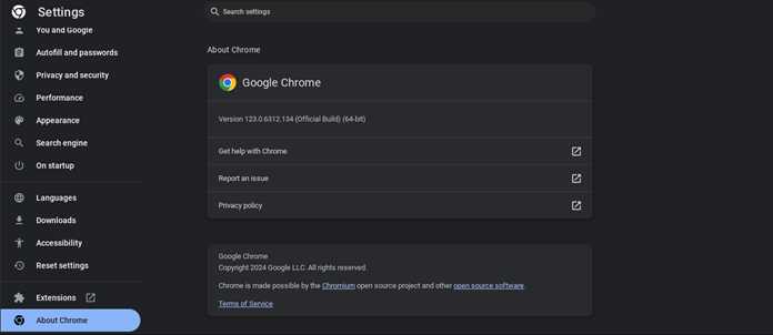 Chrome-Version aktualisieren