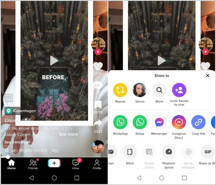 使用 tiktok 分享按鈕
