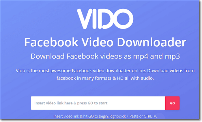 Converti i video di Facebook in MP3 con Vido