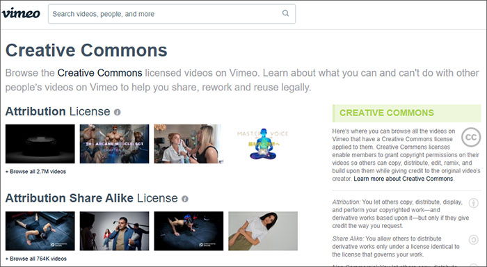vimeo creative commons