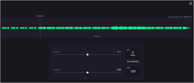 vocalremoverorg Tonhöhenanpassung