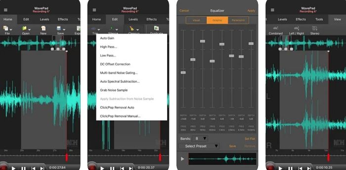 wavepad audio filter