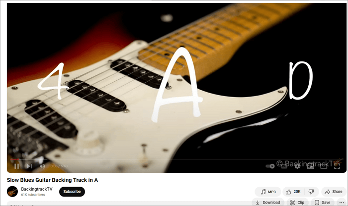 YouTube 吉他伴奏曲目