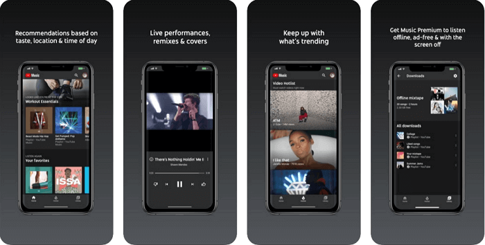 schermata principale della musica di youtube