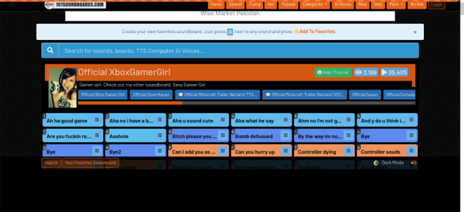 101 vozes de meninas em soundboards