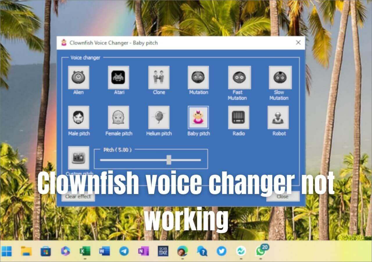 clownfish voice changer not working