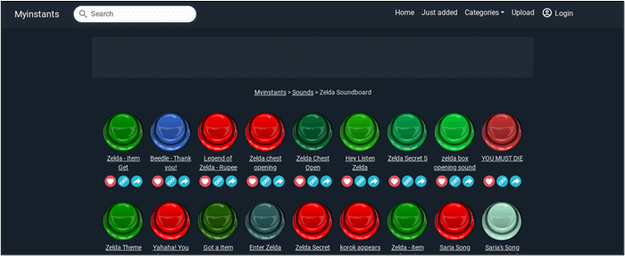 efeitos sonoros de myinstants a lenda de zelda
