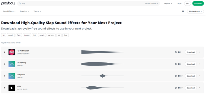 pixabay slap sound effect