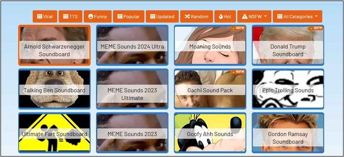 efeitos sonoros dos sims em 101soundboards