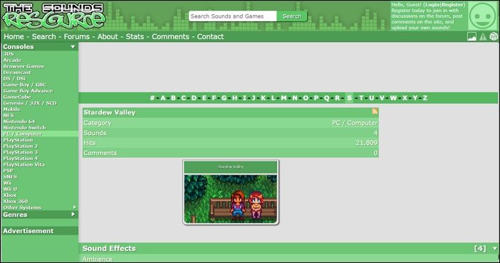 Klangquelle für Stardew Valley