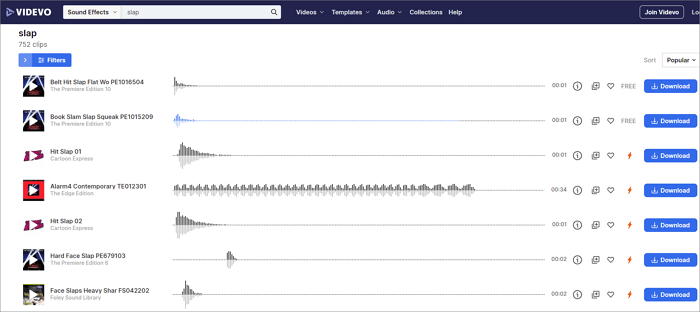 videvo slap sound effect