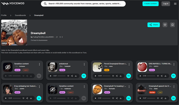 voicemod dreamybull, mesa de som