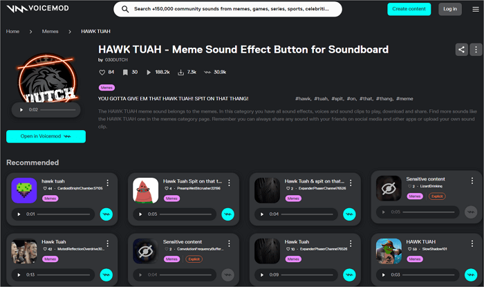 mod de voz atum hawk tuah