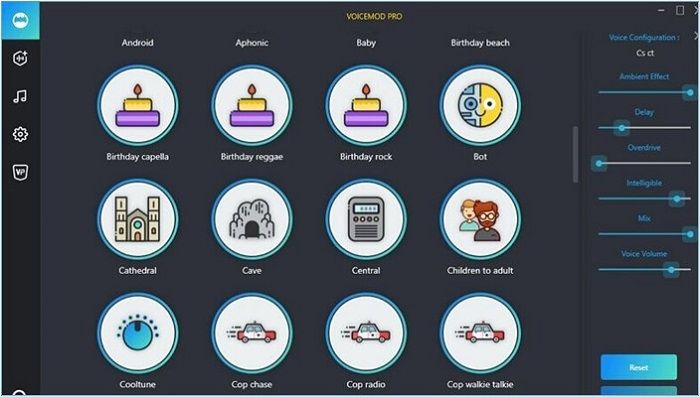 trocador de voz do Gojo voicemod