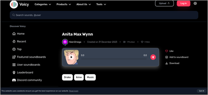 voicy anita max wynn soundboard