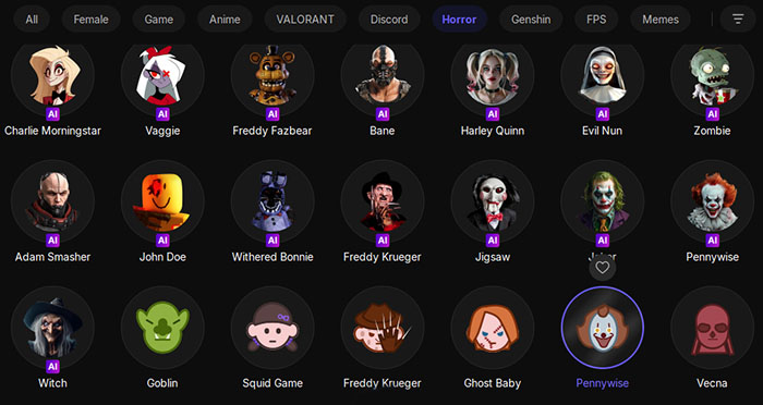 EaseUS VoiceWave horror vocie effects