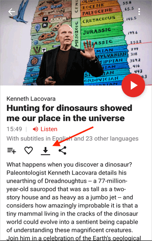 come scaricare TED talks da app Android TED