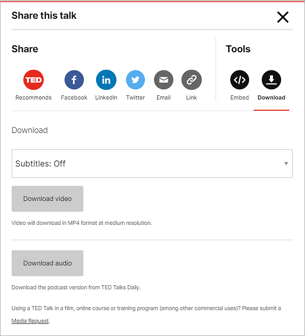 TED.comからTED Talksをダウンロードする