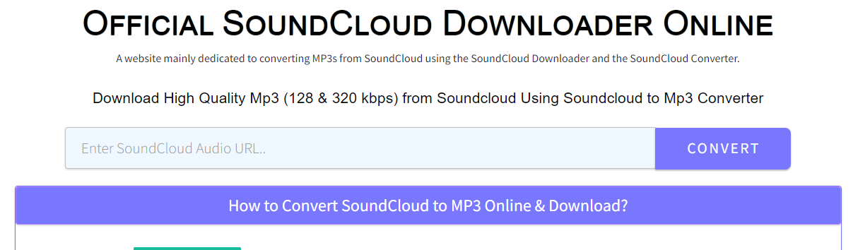 SoundCloud to MP3 Online Converter