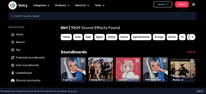 Voicy-E Girl Soundboard