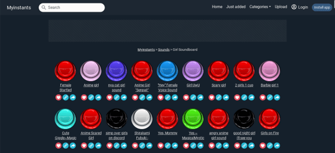 Myinstants-Anime Girl Soundboard
