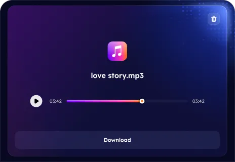 Preview and download your converted audio file.