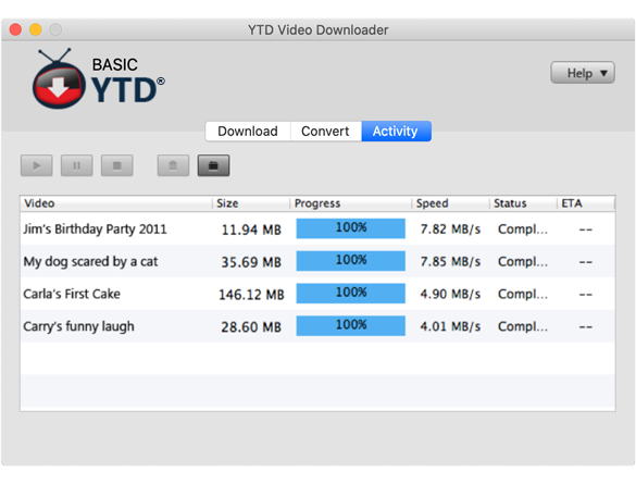 YTD video downloader for Mac