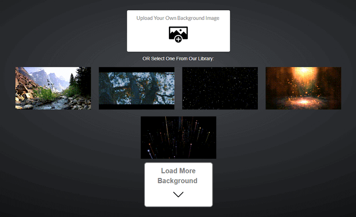 在線將音頻轉為mp4 - 選擇模板