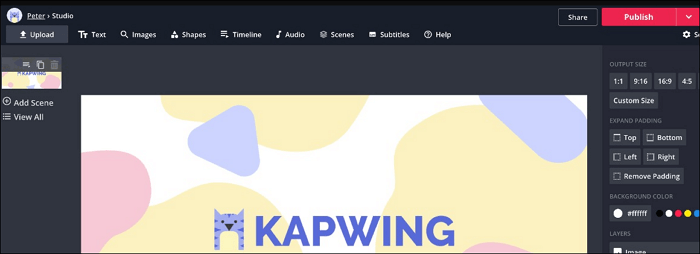 kapwing mp4編輯工具